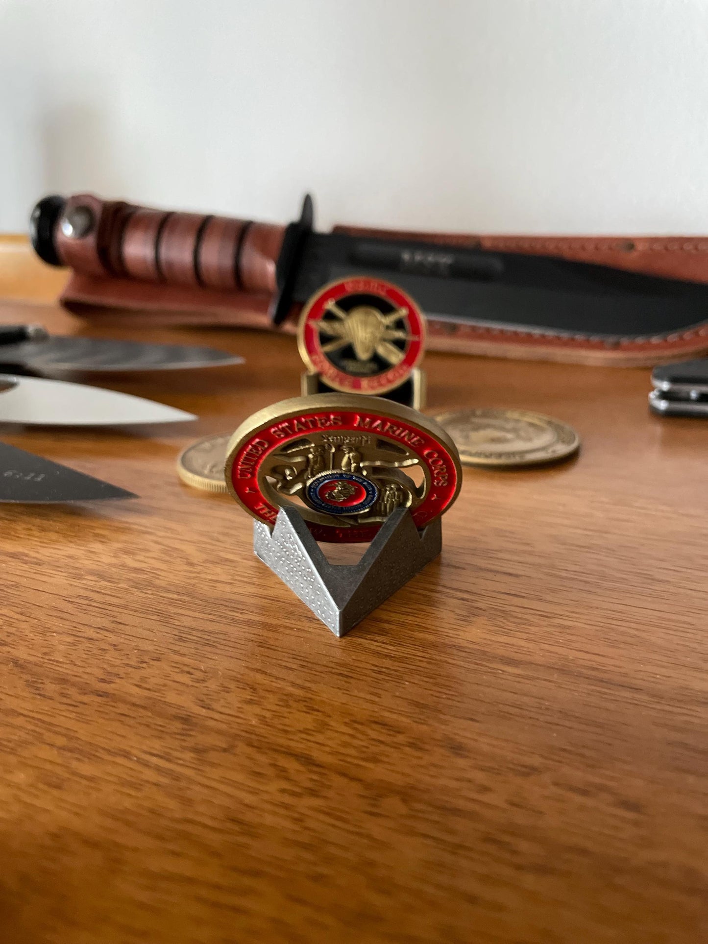 Gold Metal Coin Display Stand – Sobriety Medallion Holder