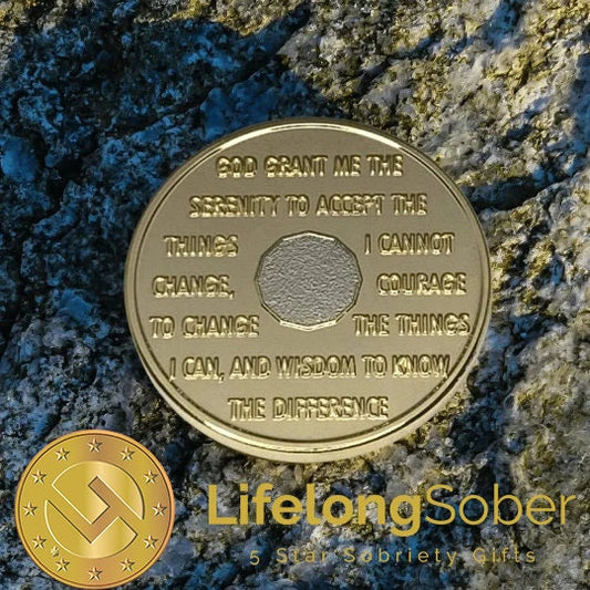 Bi-Plated 4 Year Sobriety Coin – AA Medallion