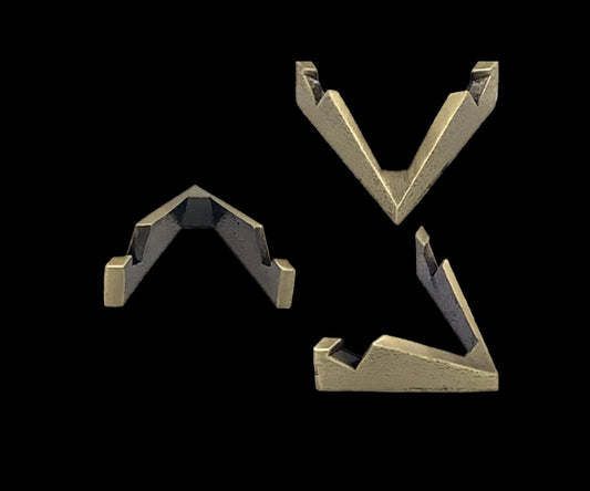 Brass Coin Display Stand – Half Easel for Challenge Coins & Medallions